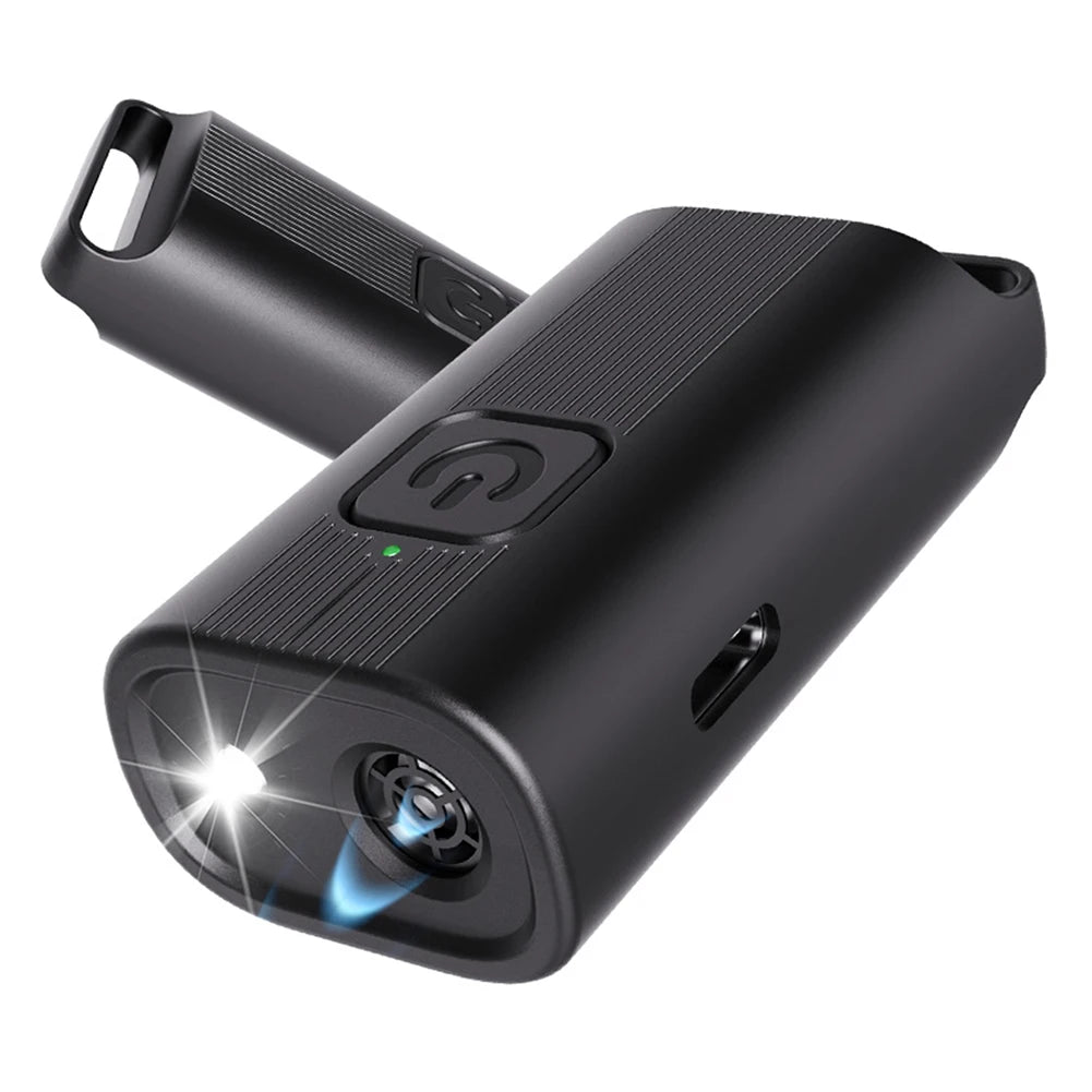 Rechargeable Ultrasonic Bark Deterrent with LED Flashlight