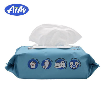 Hypoallergenic Pet Wipes, Unscented, 100 PCS