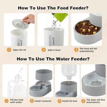 Gravity Pet Feeder/Water Dispenser