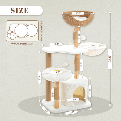 Solid Wood Indoor Cat Tree