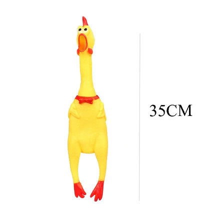 Screaming Rubber Chicken Pet Chew Toy