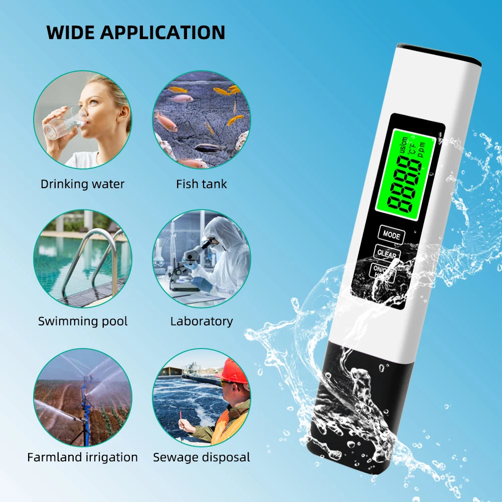 Digital Water Tester for Drinking Water and Aquariums