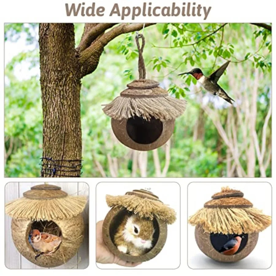 Coconut Natural Hide Hanging Birdhouse