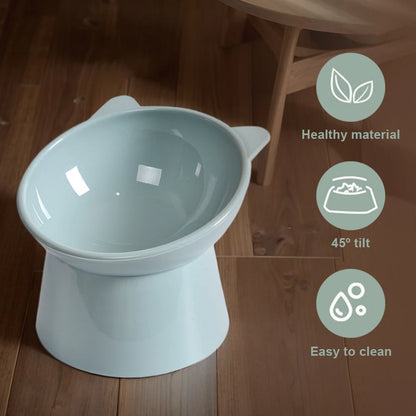 Tilted Elevated Pet Food Bowl - Non-Slip