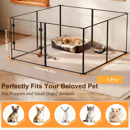 Acrylic Indoor Pet Playpen (8 Panels)