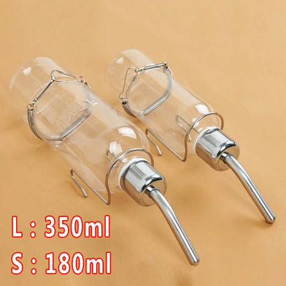 Small Pet Stainless Steel Hanging Water Bottle