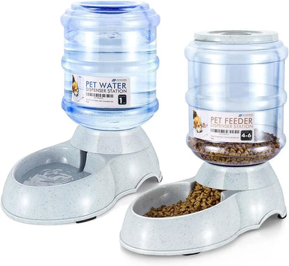 Automatic Pet Feeder and Waterer Set