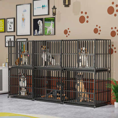 Heavy Duty Stackable Kennel w/Lockable Wheels