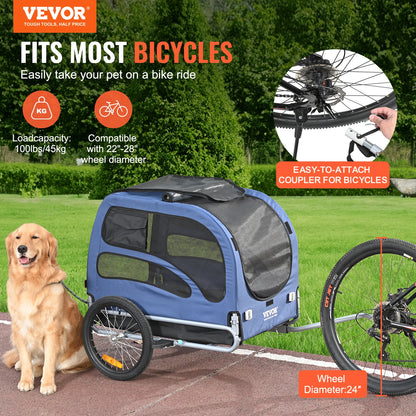 SucceBuy Pet Bicycle Carrier, Reflectors, Flag, Collapsible to Store
