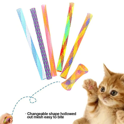 10Pcs Telescopic Tube Spiral Spring Pet Toys