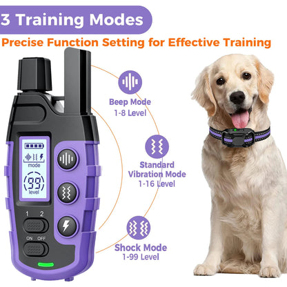 Waterproof Electric Dog Training Collar w/Remote Control