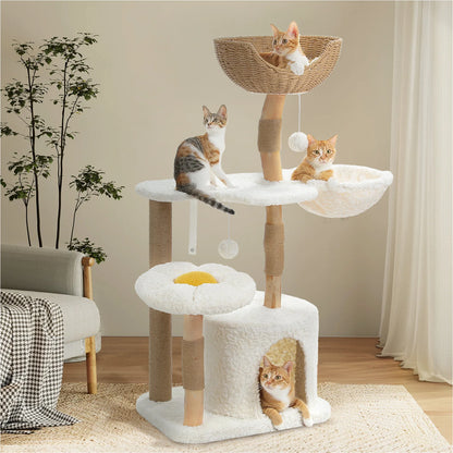 Solid Wood Indoor Cat Tree