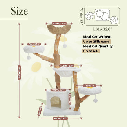 Solid Wood Indoor Cat Tree