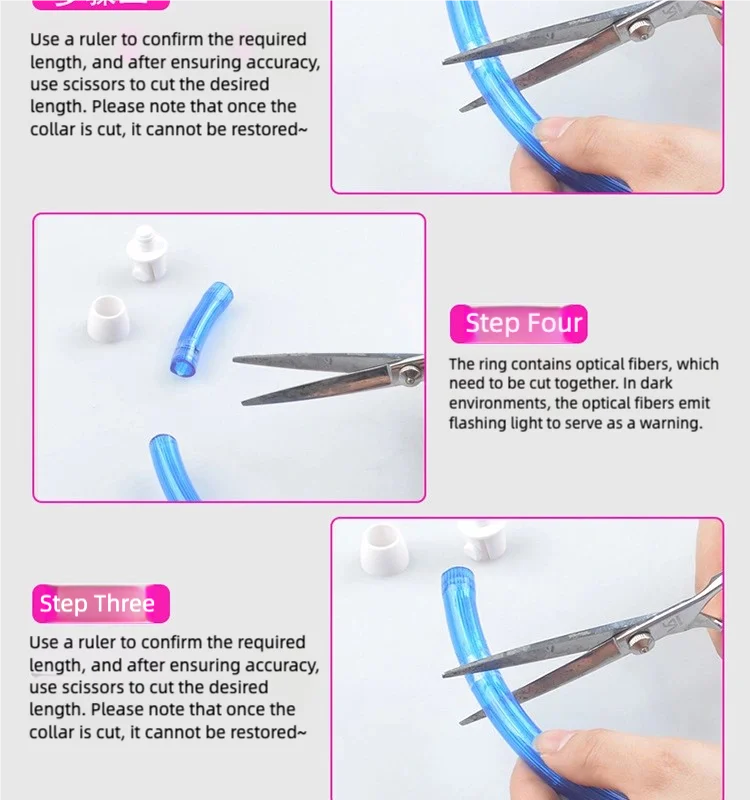 LED USB Rechargeable 3 Mode Pet Collar