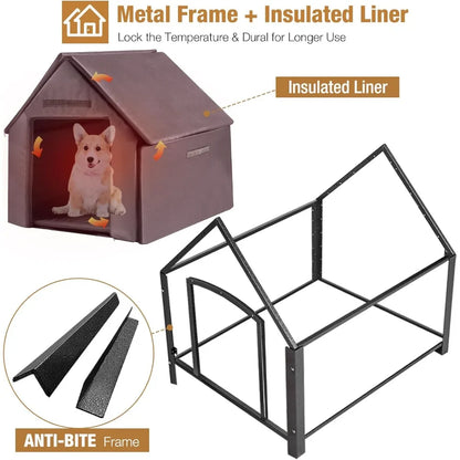 Outdoor Dog House w/Insulated Liner