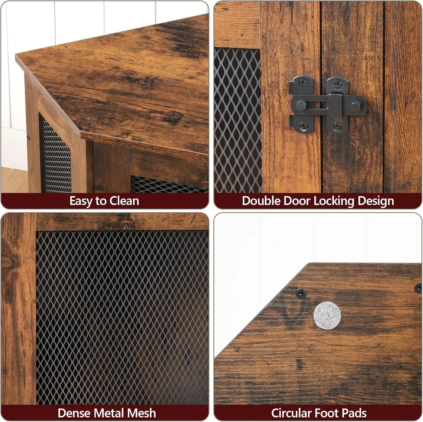 Corner Wooden End Table Pet Kennel