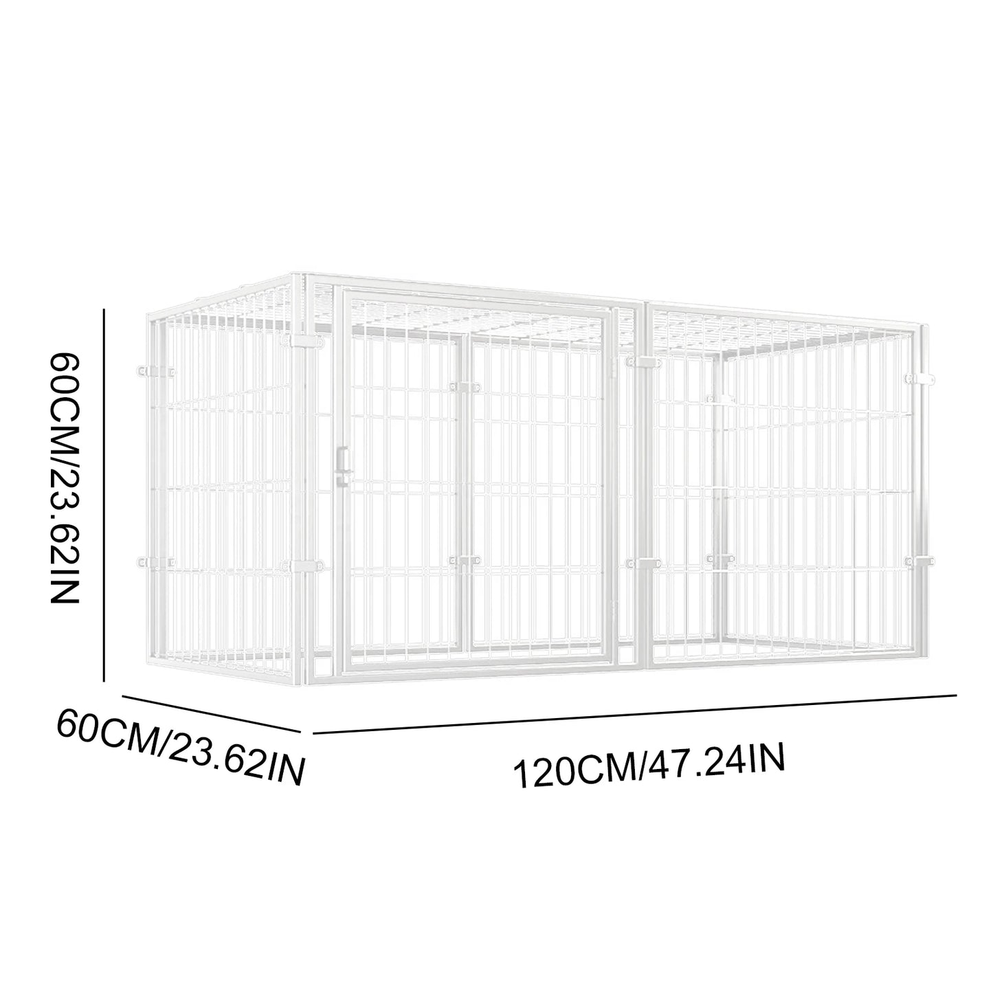 48In Heavy Duty Stackable Pet Kennel