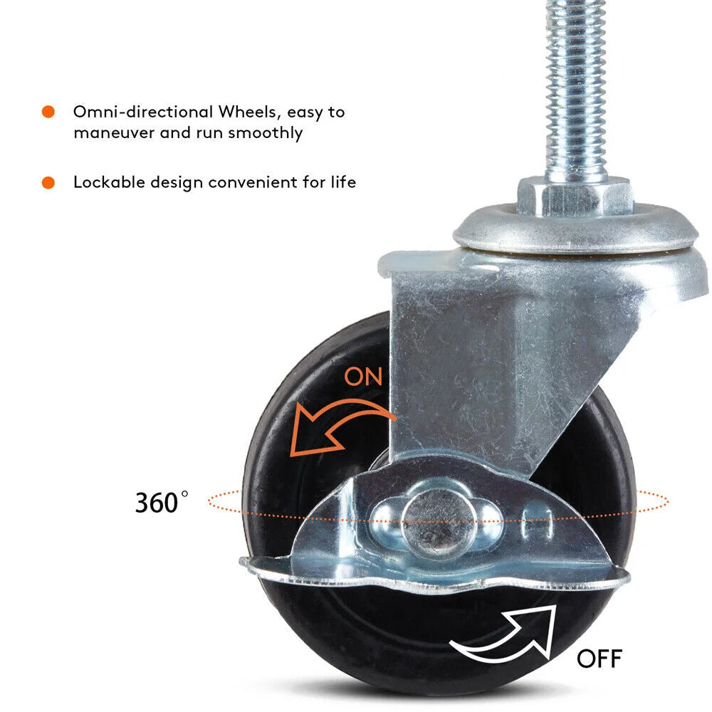 Heavy Duty Dog Kennel w/Lockable Wheels & Tray