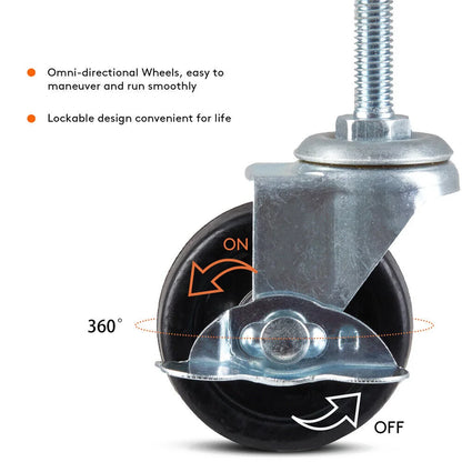 Heavy Duty Dog Kennel w/Lockable Wheels & Tray