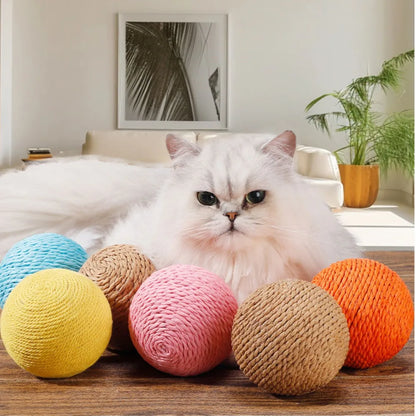 Interactive Super Big Sisal Scratching Ball Toy