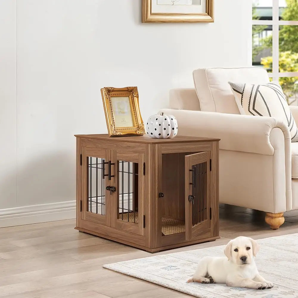 End Table Wooden/Wire Pet Kennel