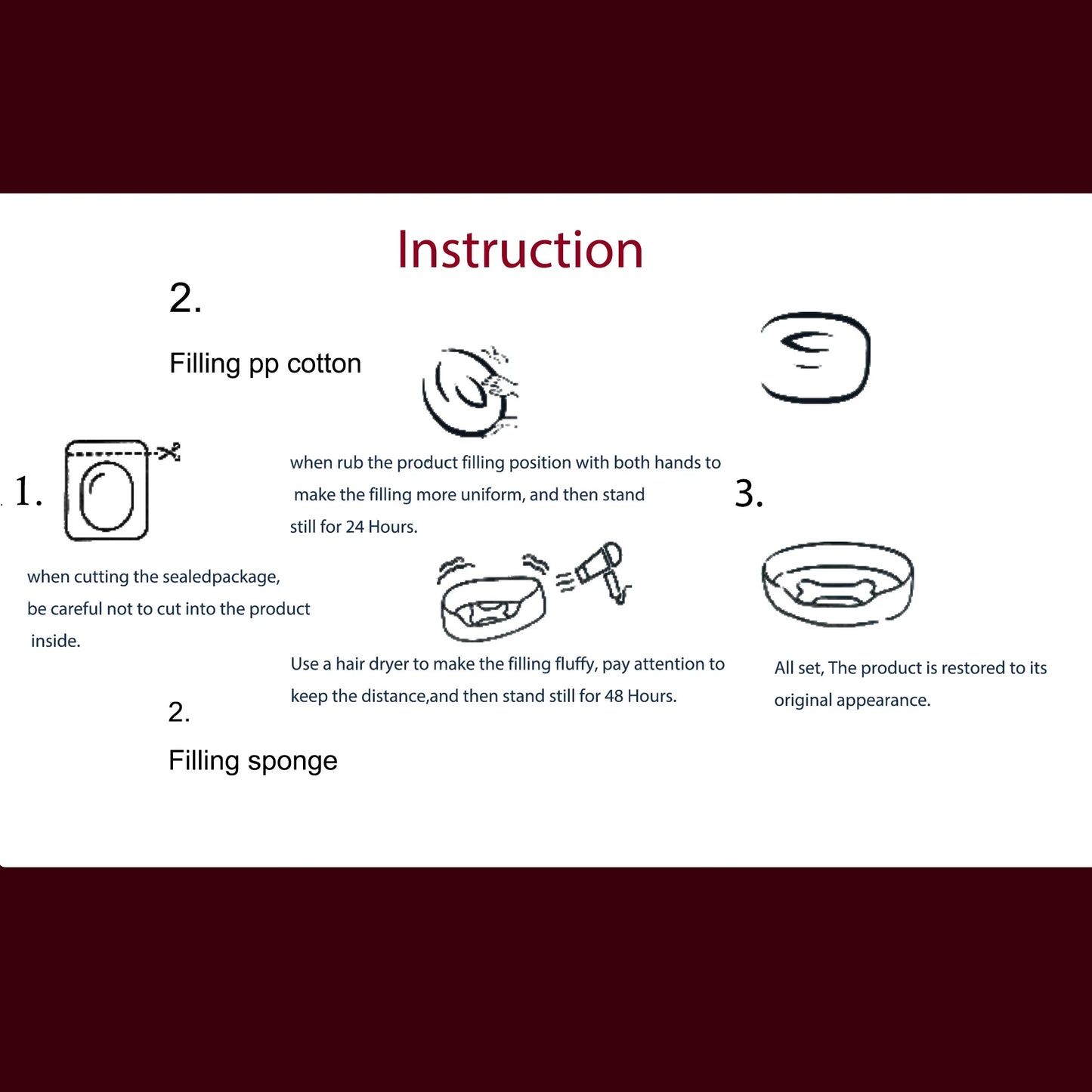 Comfortable, Soft Rectangular Pet Bed, Machine Washable