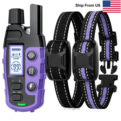 Waterproof Electric Dog Training Collar w/Remote Control