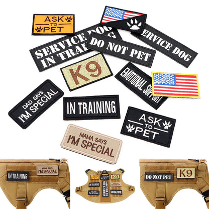 12 Pc Tactical Patch Bundle for Dog Vest/Harness