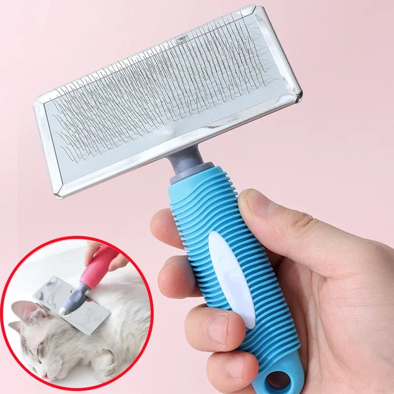 Stainless Steel and Silicone Pet Brush