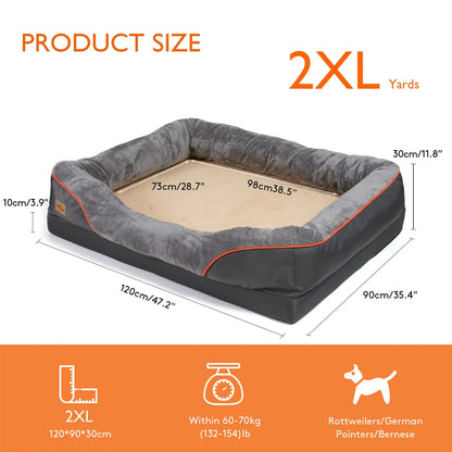 Jumbo Memory Foam Orthopedic Pet Bed