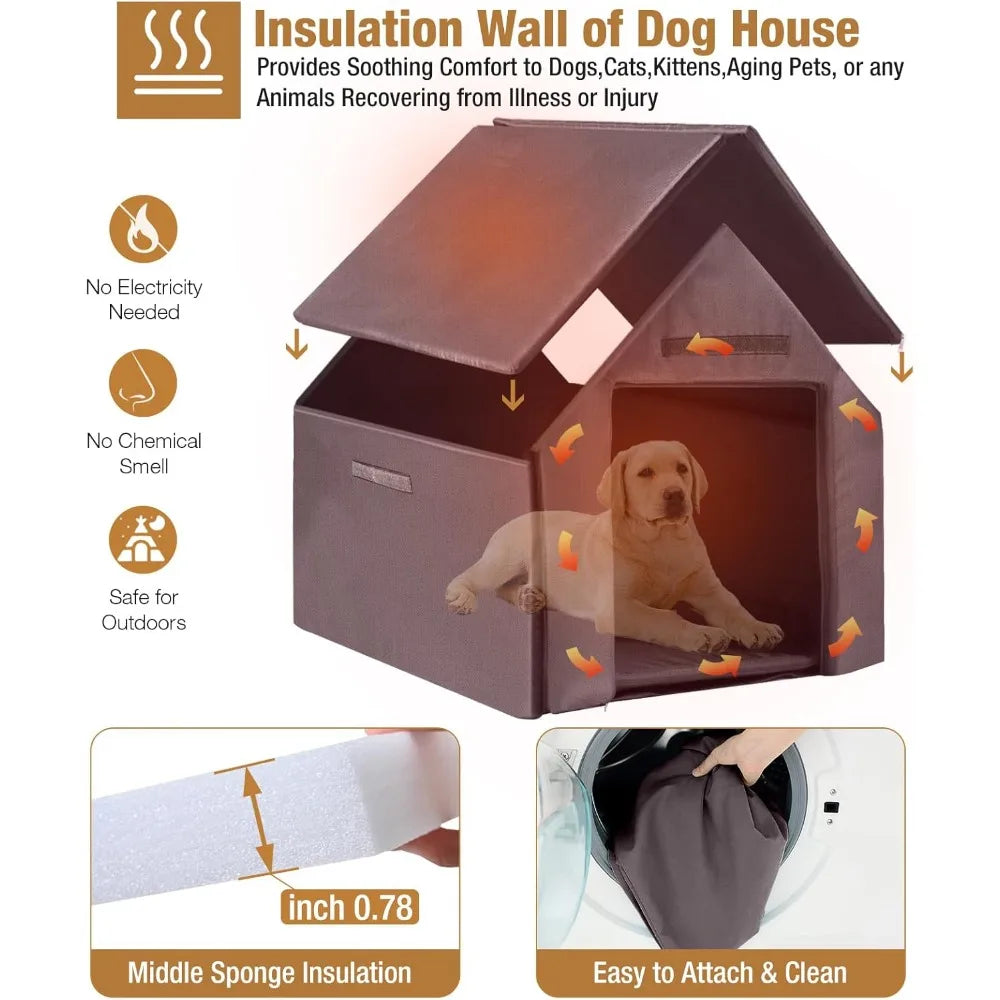 Outdoor Dog House w/Insulated Liner