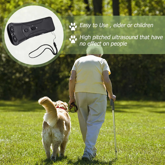 LED Flashlight Ultrasonic Anti Barking Training Device
