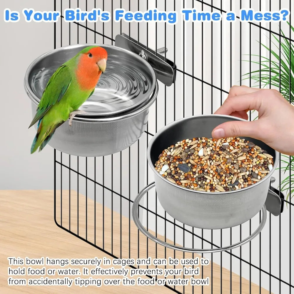 2pcs. Bird Cage Feeder Cups