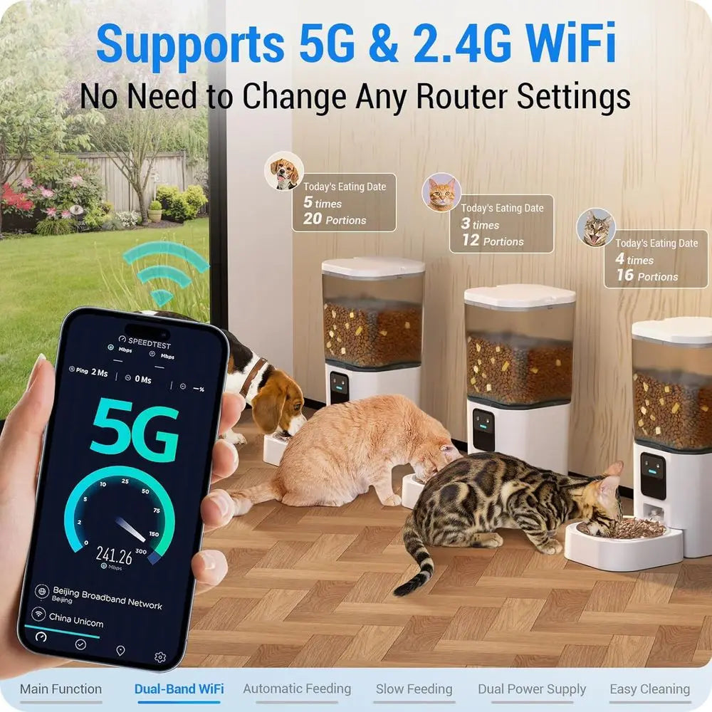 Automatic Pet Feeder with 5G WiFi