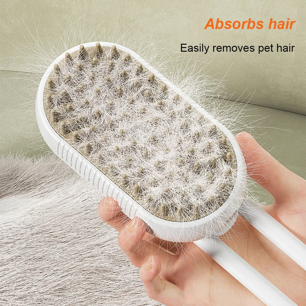 Pet Hair Brush with Steam Spray