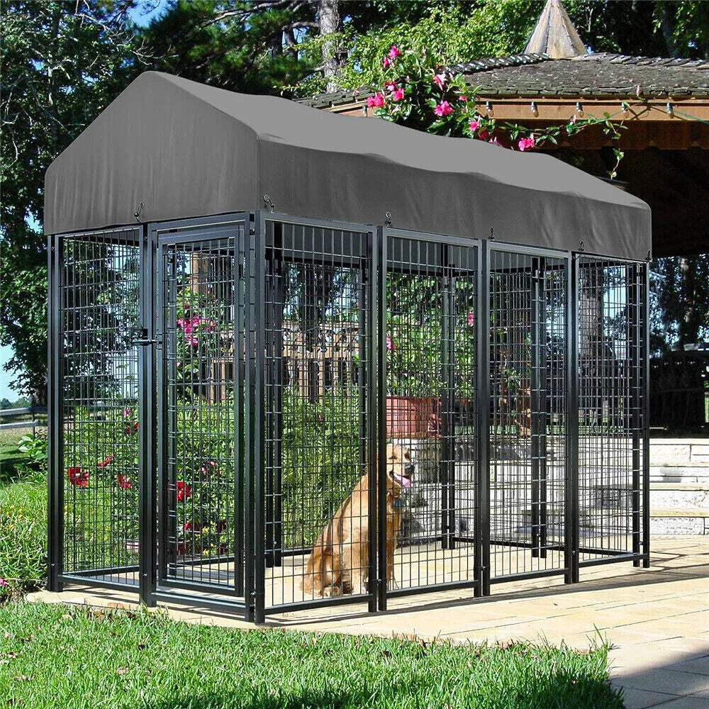 Outdoor/Indoor Heavy Duty Kennel Playpen w/Roof Cover
