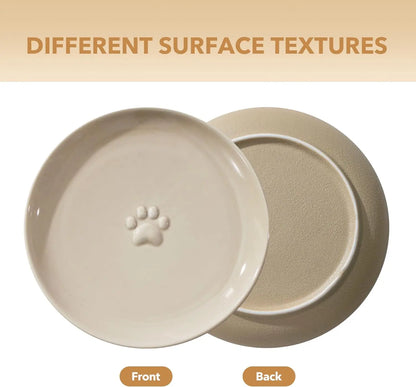 Raised Ceramic Pet Food & Water Bowls