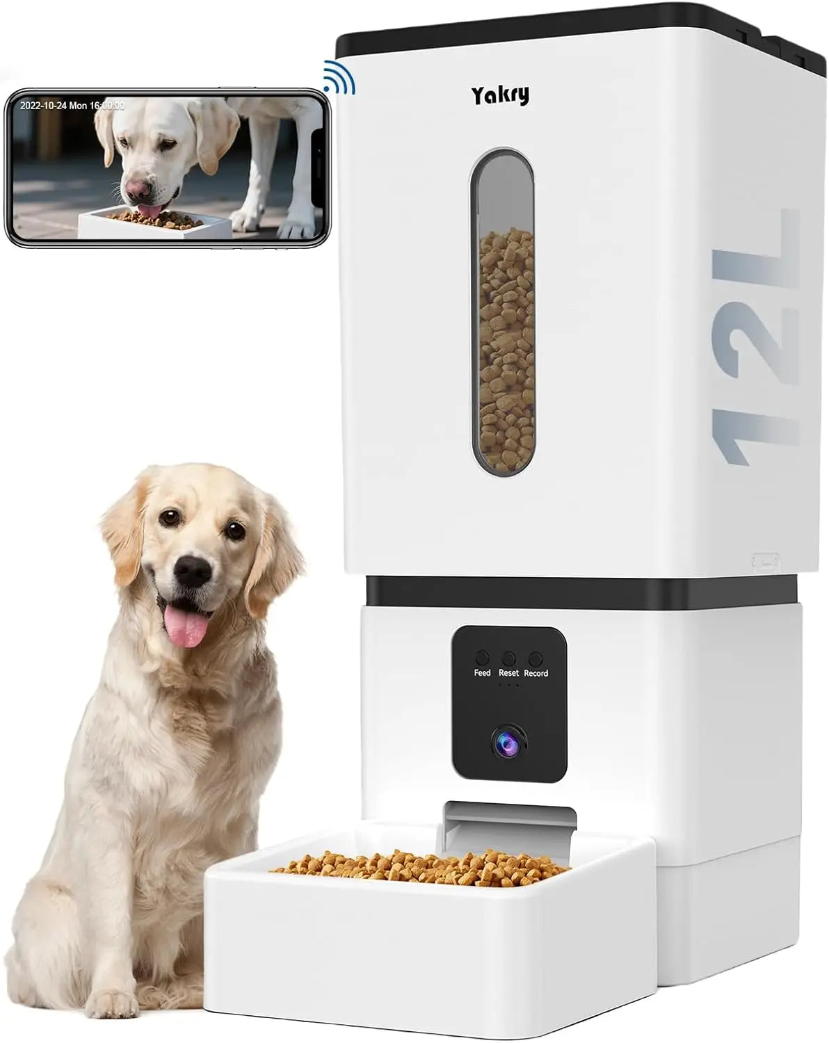 Smart Automatic Pet 12L Feeder with Camera