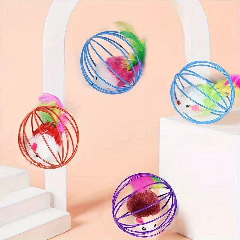 Catnip Mouse in Ball Cat Toy 6*6cm