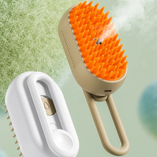 Pet Hair Brush with Steam Spray