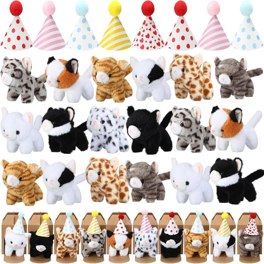 20 Mini Plush Cat Toys