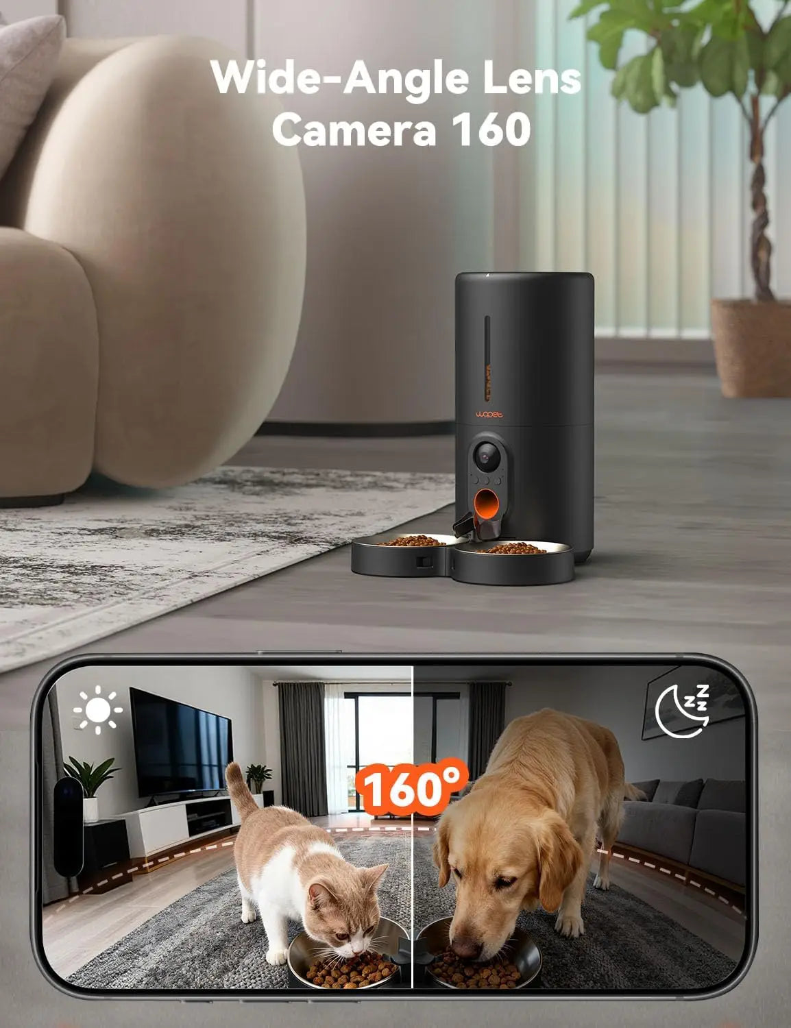 6L Automatic Pet Feeder w/Camera