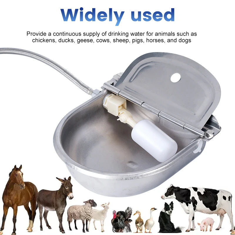 Stainless Steel Automatic Drinking Bowl for Pets