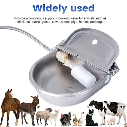 Stainless Steel Automatic Drinking Bowl for Pets