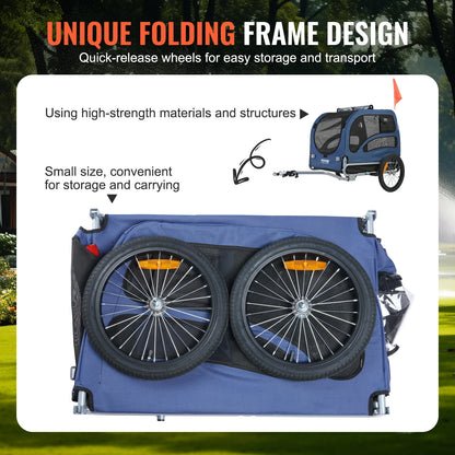 SucceBuy Pet Bicycle Carrier, Reflectors, Flag, Collapsible to Store