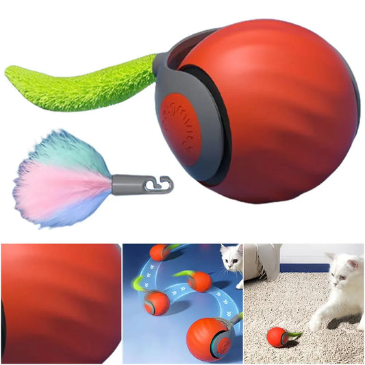 2 Speed Automatic Moving Tail Ball Pet Toy