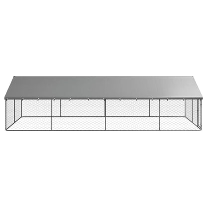 Galvanized Steel Outdoor Kennel with Roof