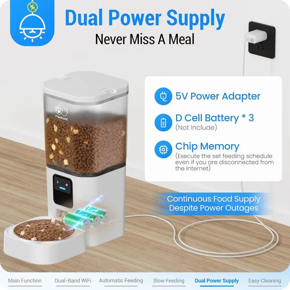 Automatic Pet Feeder with 5G WiFi