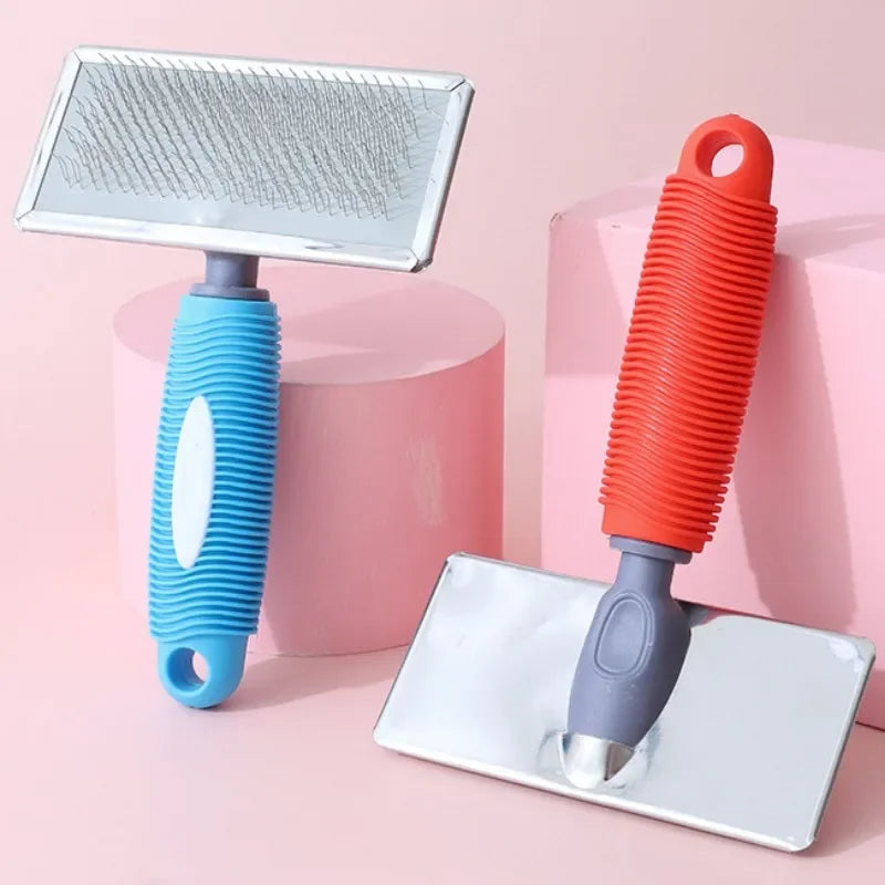 Stainless Steel and Silicone Pet Brush
