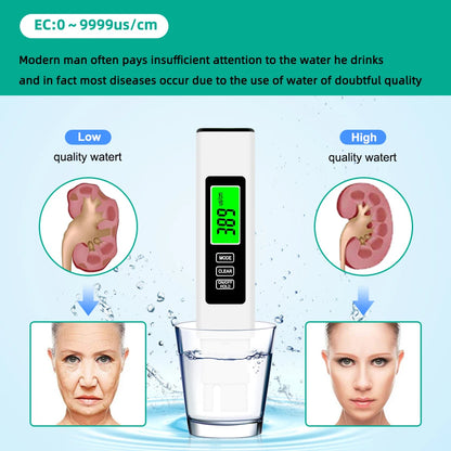 Digital Water Tester for Drinking Water and Aquariums